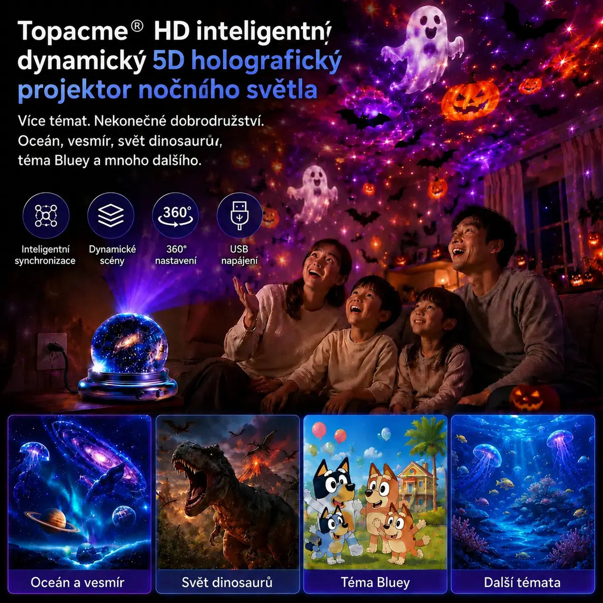 Topacme® 5D Hvězdný Projektor