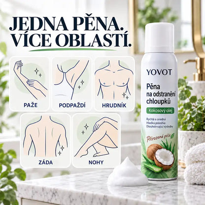 Yovot® depilačná pena v spreji – kokosový olej pre hladkú pokožku celého tela