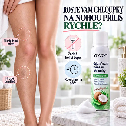 Yovot® depilačná pena v spreji – kokosový olej pre hladkú pokožku celého tela