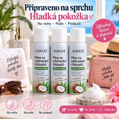 Yovot® depilačná pena v spreji – kokosový olej pre hladkú pokožku celého tela