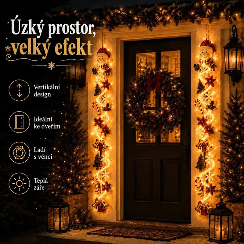 |⏳ Poslední den! Sleva 70 % – 🎄🎅 Svítící vánoční dekorace MerryCascade™ | 6 svátečních motivů ✨