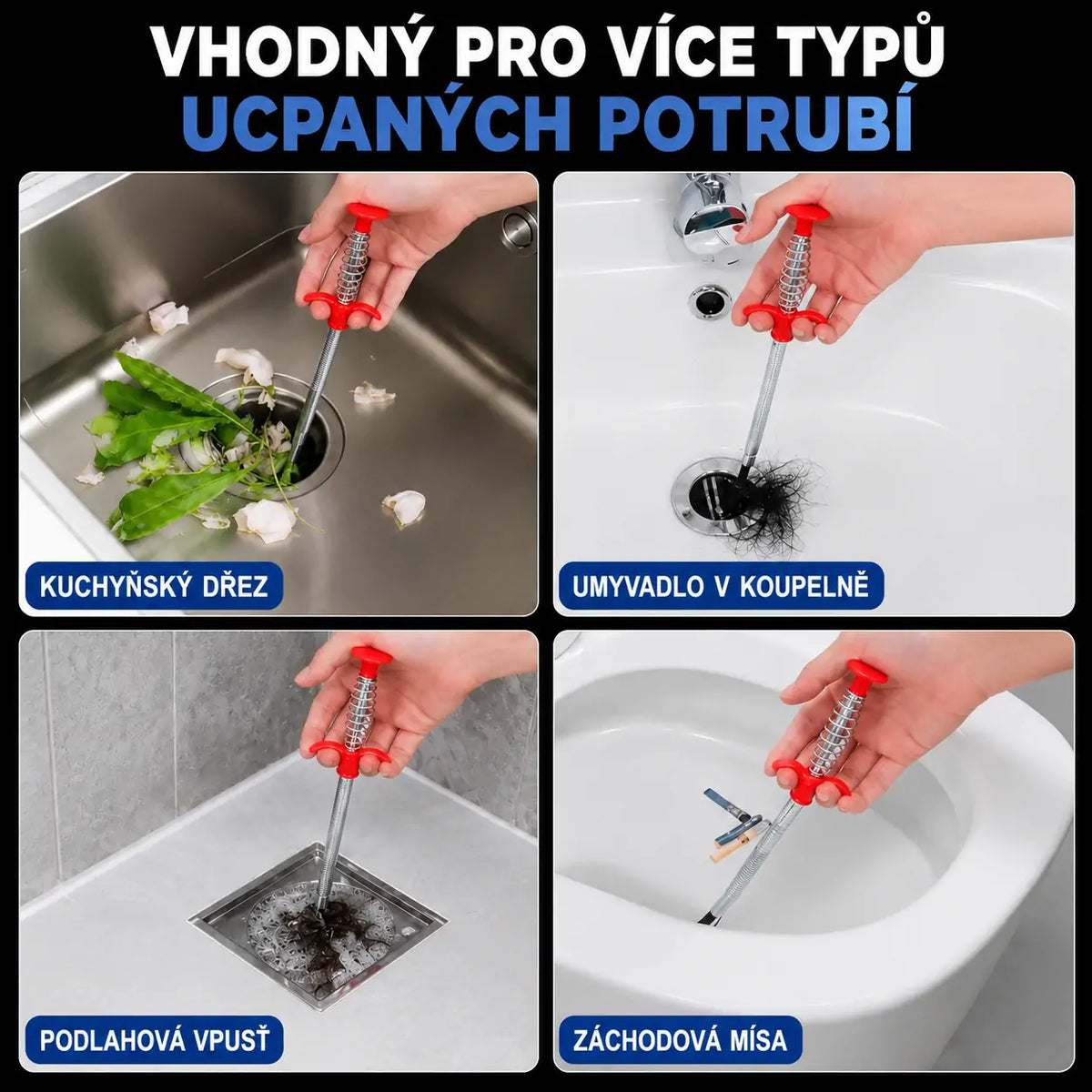 🔥Last Day 50% OFF -🚿Professional Drain Clog Remover Tool – A Must-Have For Every Home