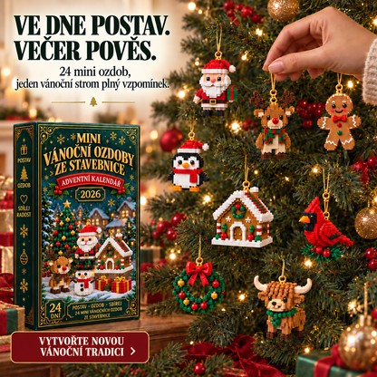 Ve dne postavte mini ozdobu a večer ji pověste na vánoční stromek