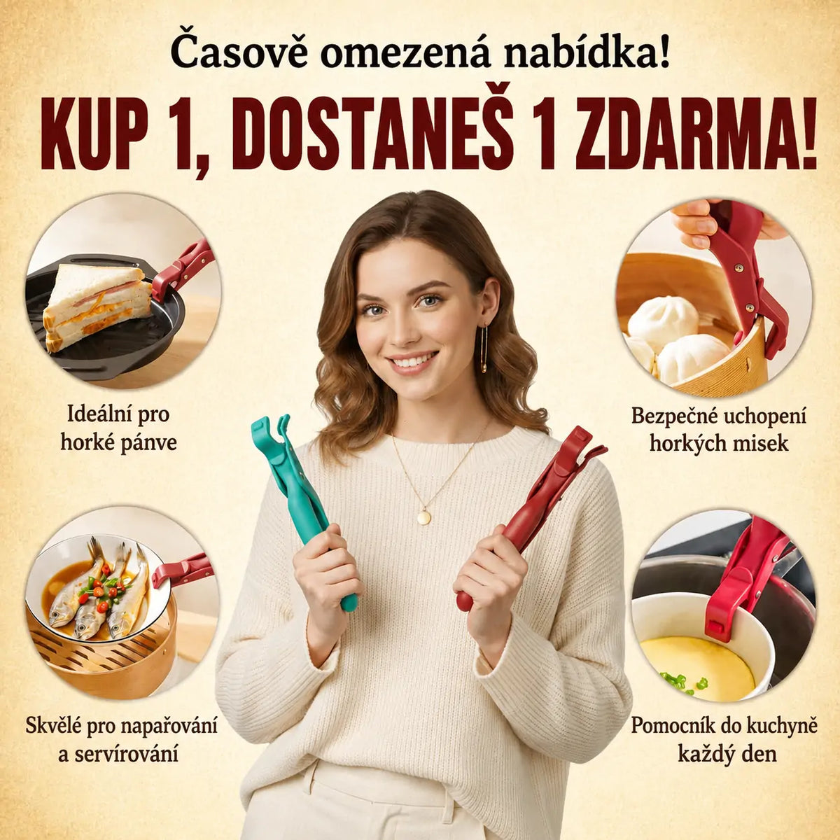 🔥 Vylepšená verze s protiskluzovým úchopem a vysokou tepelnou odolností | KUP 1, DOSTANEŠ 1 ZDARMA