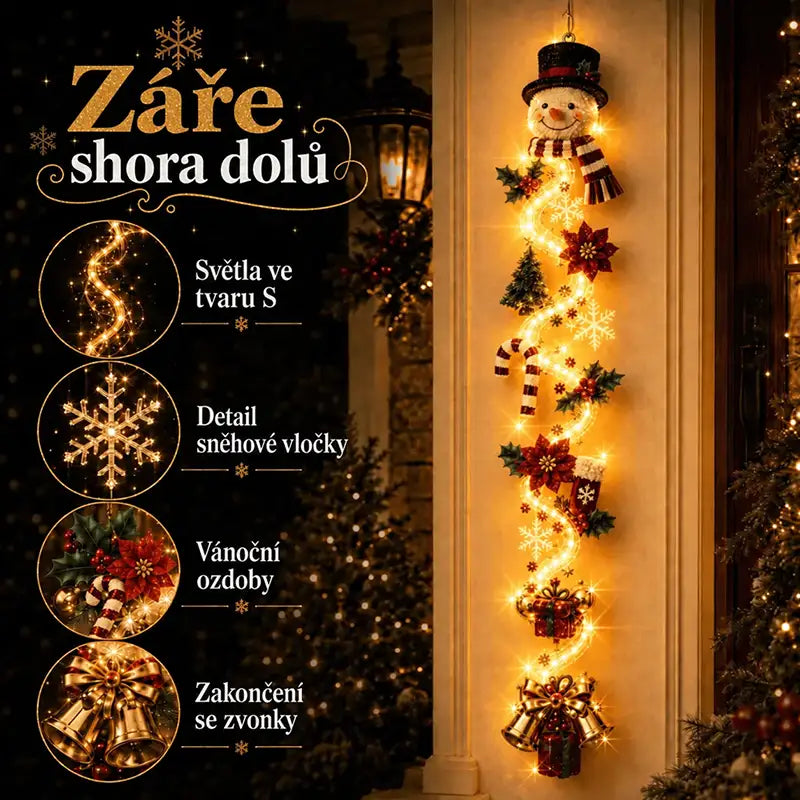 |⏳ Poslední den! Sleva 70 % – 🎄🎅 Svítící vánoční dekorace MerryCascade™ | 6 svátečních motivů ✨