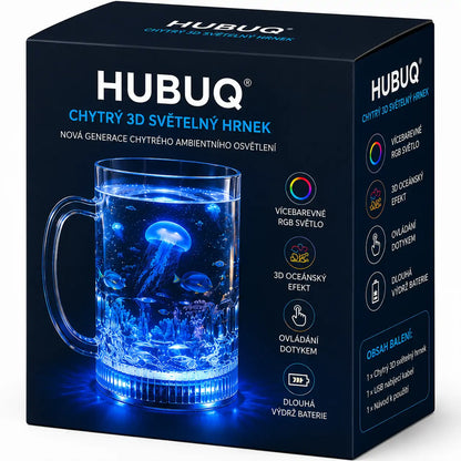 HUBUQ® Chytrá svítící akrylová sklenice