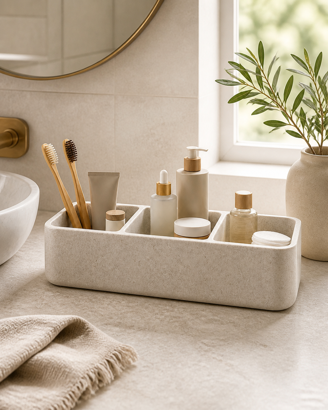 Karseno Bathroom Countertop Caddy