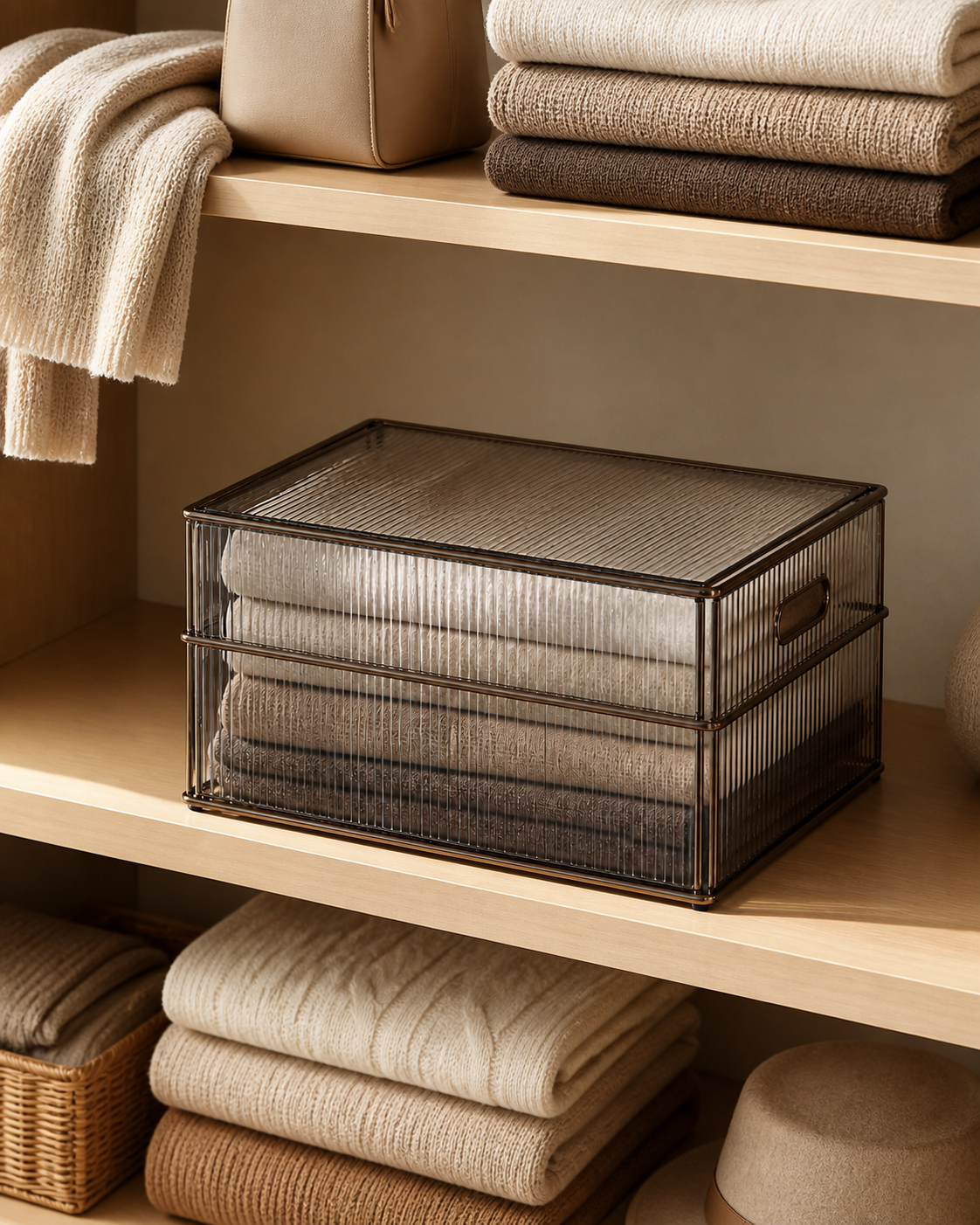 Karseno Ribbed Closet Storage Box